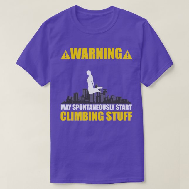 Parkour Bouldering amp Klettern Retro T-Shirt (Design vorne)