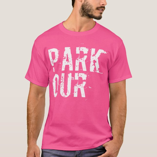 Parkour Distressed Text - Skater  Freerunning  Par T-Shirt (Vorderseite)