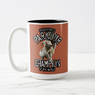 Parkour-Eichhörnchen - lustiges Freeruning Zweifarbige Tasse
