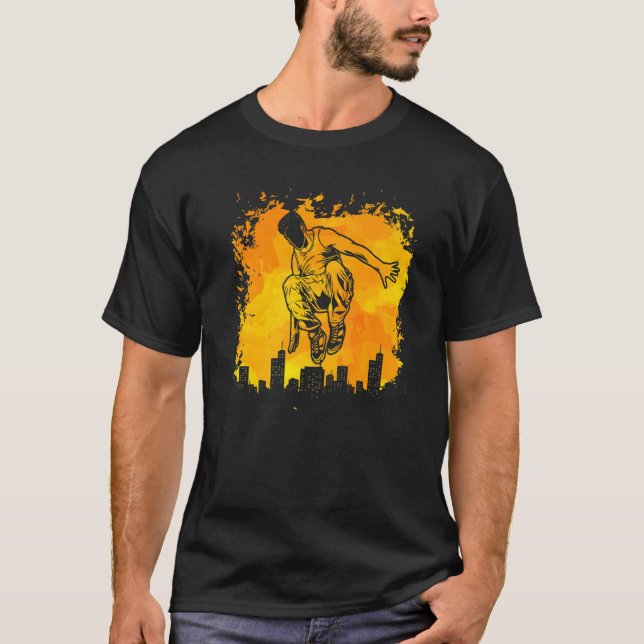 Parkour extreme athlete parkour runner funny sayin T-Shirt (Vorderseite)