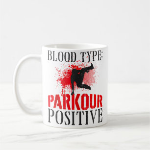 Parkour Free Running Traceur Vintage Blutgruppe Pa Kaffeetasse