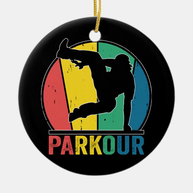Parkour Free Running Training Traceur Retro Keramik Ornament (Vorne)