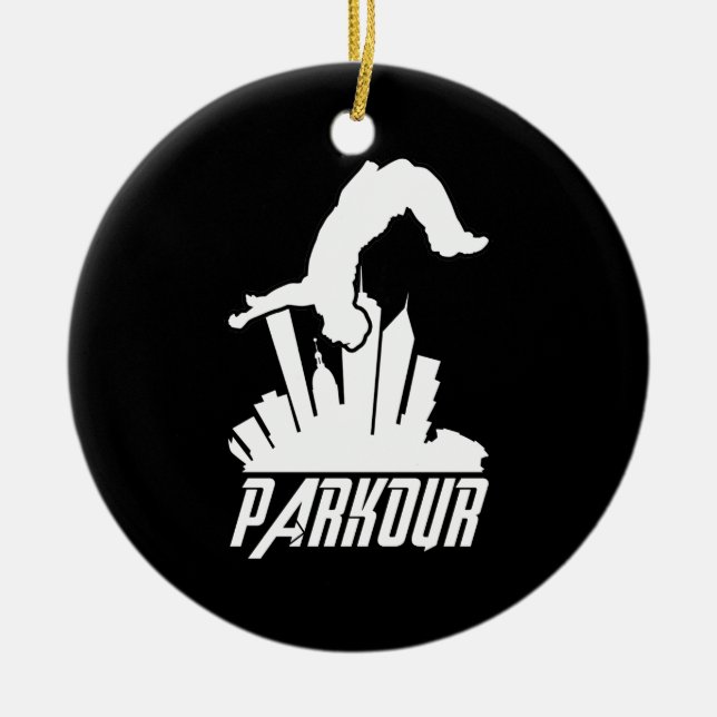 Parkour Freerunner Parkour Runner Keramik Ornament (Vorne)