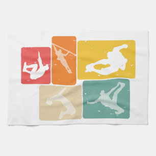 Parkour Freerunner Traceur Retro Freerunning Geschirrtuch