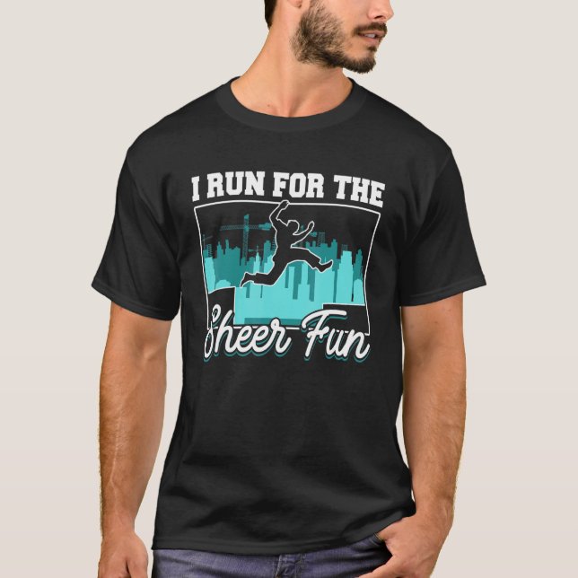 Parkour Freerunning Traceur Athlete Ich laufe für T-Shirt (Vorderseite)