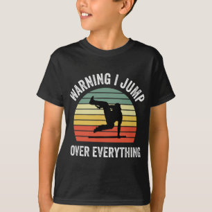 Parkour Gratis Parkplatz Warnung I springt über E T-Shirt