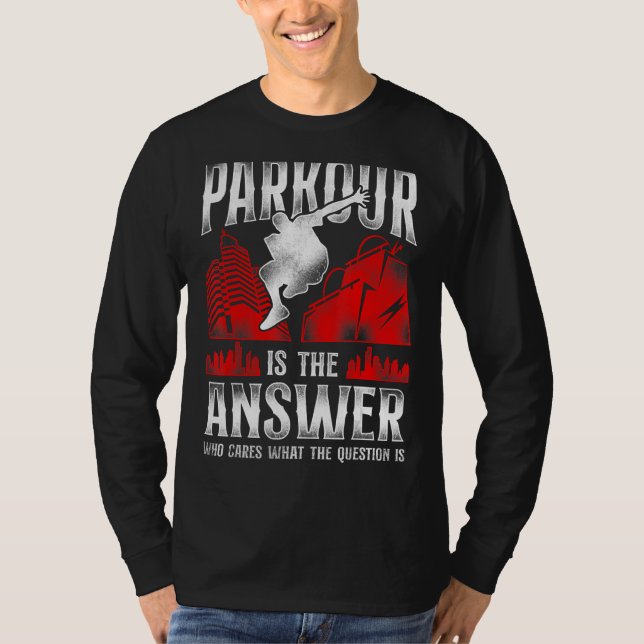 Parkour Gratis-Running-Traceur Vintager Parkplatz T-Shirt (Vorderseite)