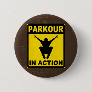 Parkour im Aktions-Schild Button