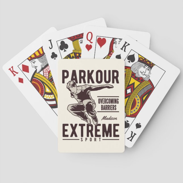 PARKOUR INDIVIDUELLE NAME SPIELKARTEN (Rückseite)