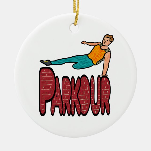 Parkour Keramik Ornament (Vorne)