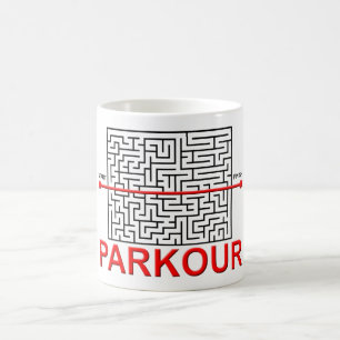 Parkour-Labyrinth Lustiger Becher Kaffeetasse