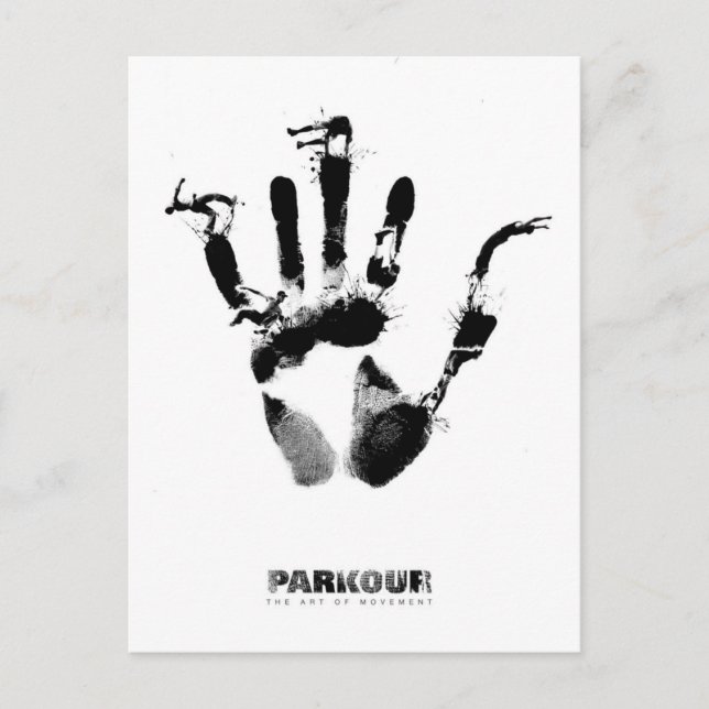 Parkour Poster Postkarte (Vorderseite)