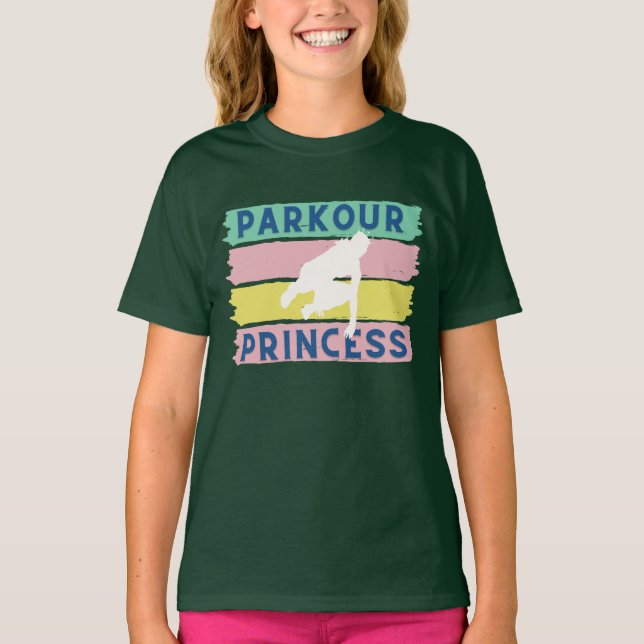 Parkour Princess Green T-Shirt (Vorderseite)
