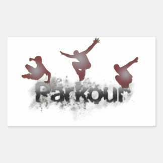 Parkour Rechteckiger Aufkleber
