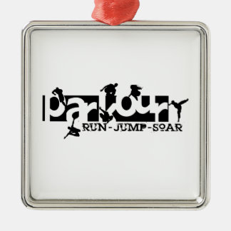 Parkour Silbernes Ornament