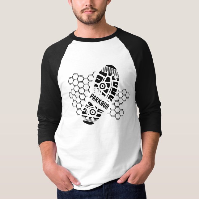 Parkour Training Footprint T-Shirt (Vorderseite)