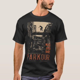 PARKOUR Urban Action Silhouette Poster | Retro T-Shirt