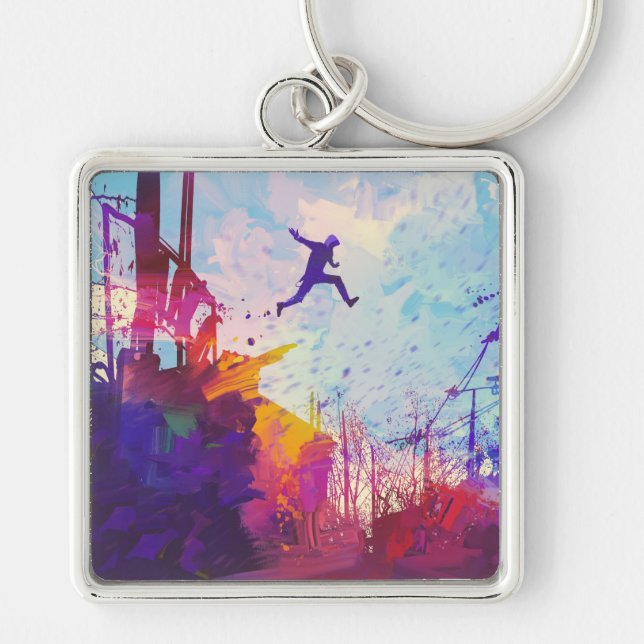 Parkour Urban Free Running Keyring Schlüsselanhänger (Vorne)