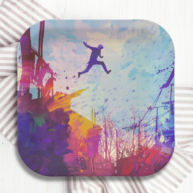 Parkour Urban Free Running Pappteller (Von Creator hochgeladen)