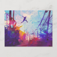 Parkour Urban Free Running Stationer Postkarte