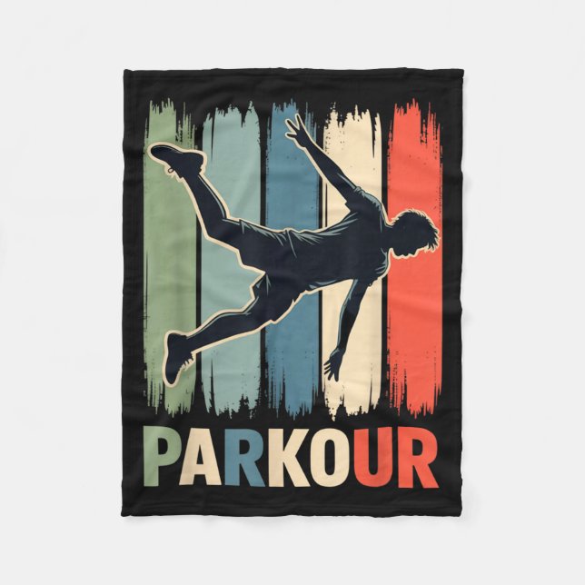 Parkour, Urban Gymnast, Traceur, Runner  Fleecedecke (Vorderseite)