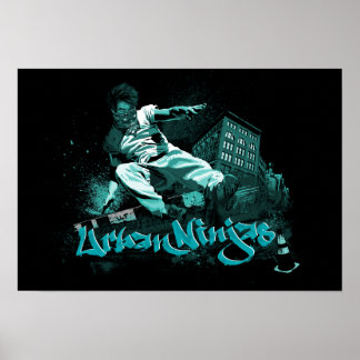 Parkour - Urban Ninjas Aquamarin Poster
