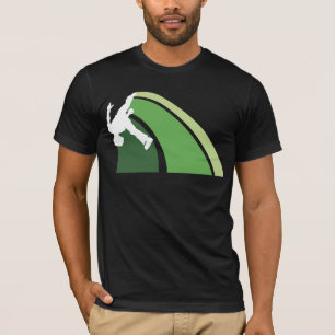 Parkour zeichnet Grün T-Shirt
