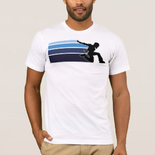 Parkour zeichnet helle Farbe des Blaus 2 T-Shirt