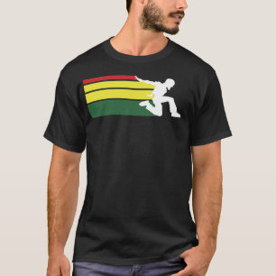 Parkour zeichnet rotes Grünes und gelb T-Shirt