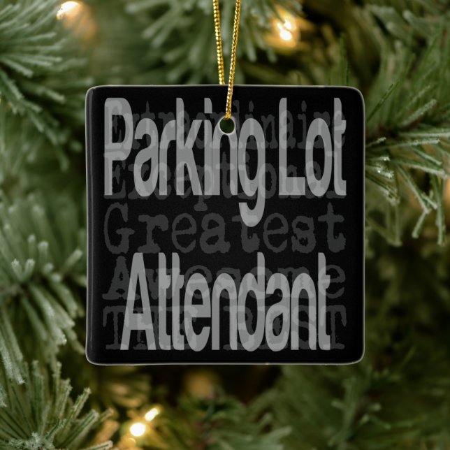 Parkplatz Attendant Extraordinaire Keramikornament (Baum)