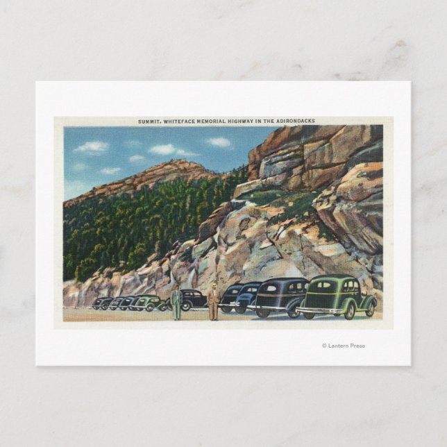 Parkplatz Aussicht auf das Gipfeltreffen Postkarte (Vorderseite)