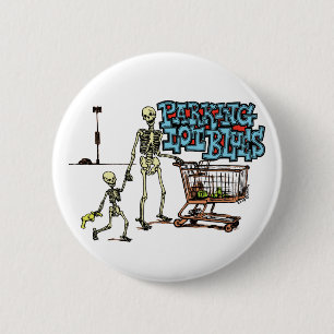 Parkplatz-Bluesknopf Button