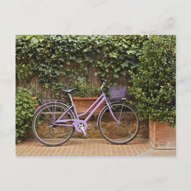 Parkplatz Fahrrad, Pienza, Italien, Toskana Postkarte (Vorderseite)