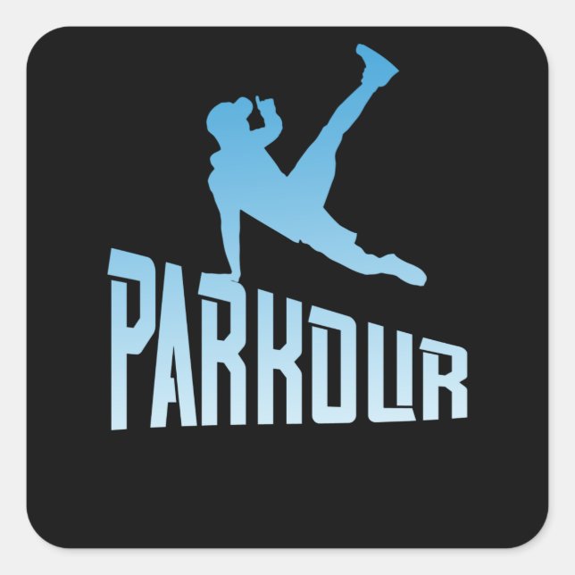 Parkplatz Freerunner Gratis-Laufsportplatz Quadratischer Aufkleber (Vorderseite)