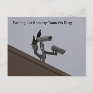 Parkplatzsicherheit Postkarte