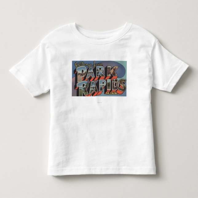 ParkRapids, Minnesota - große Buchstabe-Szenen Kleinkind T-shirt (Vorderseite)