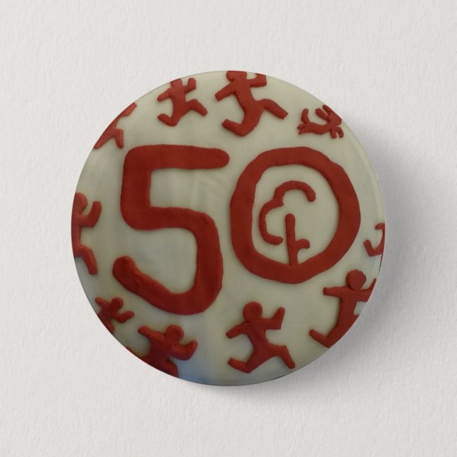 Parkrun 50 Meilenstein-Abzeichen Button (Vorderseite)
