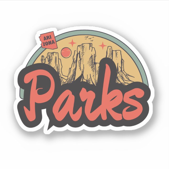 Parks, Aufkleber für Arizona (Vorderseite)