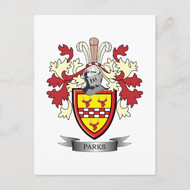 Parks-Familienwappen-Wappen Postkarte (Vorderseite)