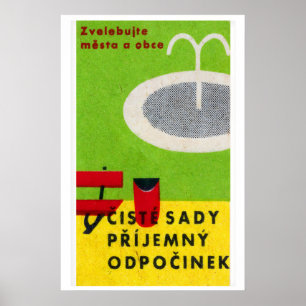 Parks sauber halten - Matchbox-Druck - Tschechisch Poster