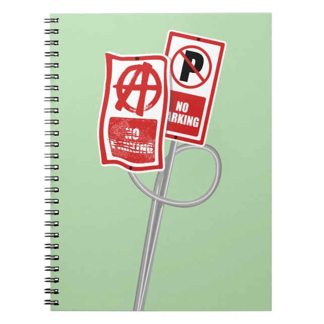 Parkverbot-Anarchie-Schild Notizblock (Vorderseite)