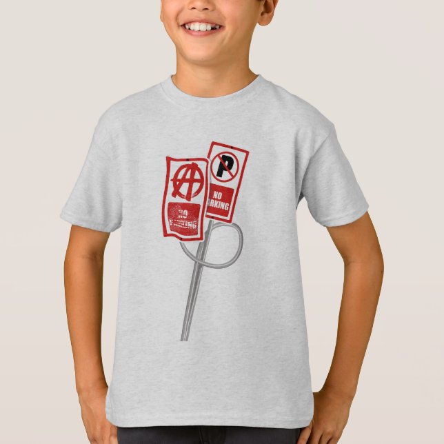 Parkverbot-Anarchie-Schild T-Shirt (Vorderseite)
