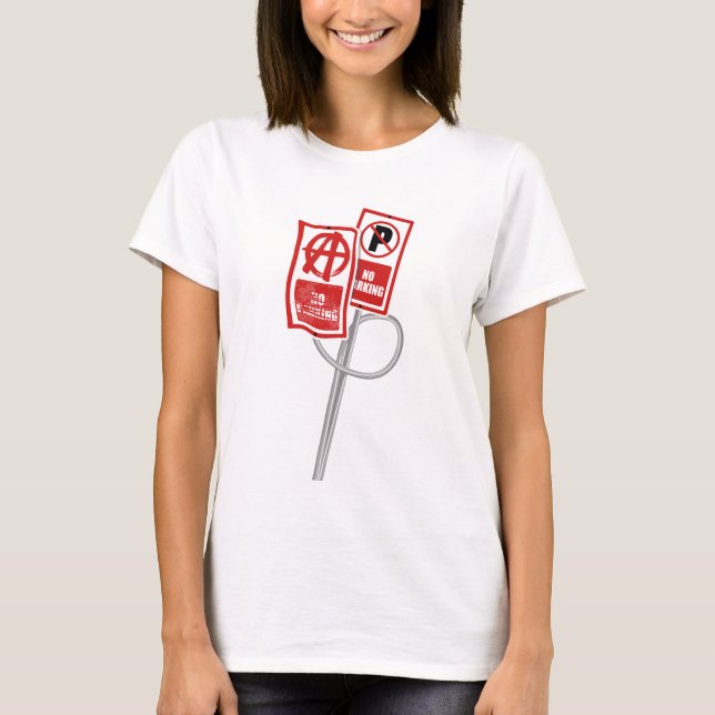 Parkverbot-Anarchie-Schild T-Shirt (Vorderseite)