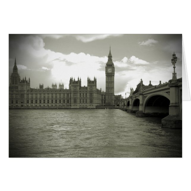 Parlament - Elizabeth Tower - Big Ben Card (Vorderseite (Horizontal))