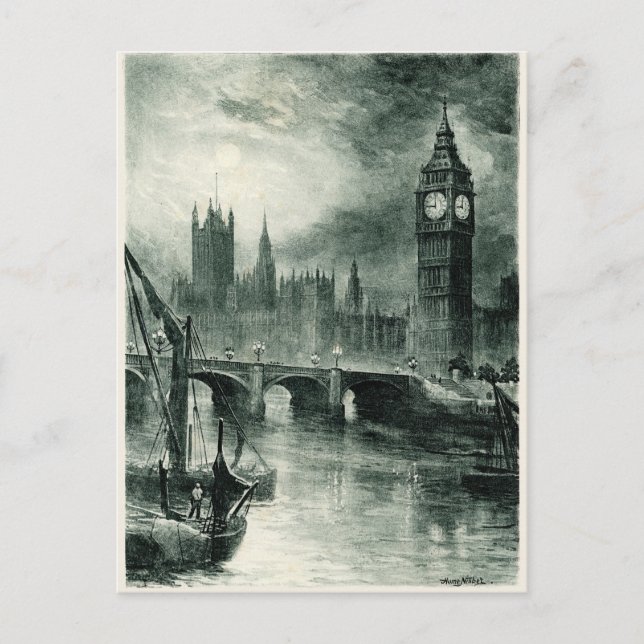 Parlament, London Postkarte (Vorderseite)