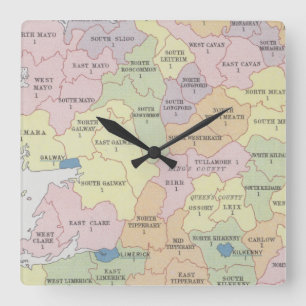 Parlamentarische Darstellung   Irland Quadratische Wanduhr