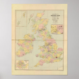 Parlamentarische Karte, Britische Inseln Poster