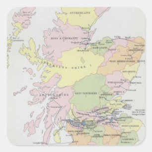 Parlamentarische Vertretung Schottland Quadratischer Aufkleber
