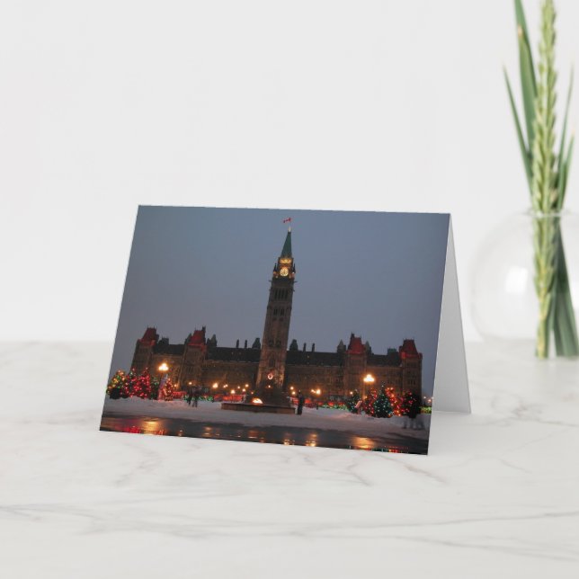 Parlaments-Gebäude, Ottawa Feiertagskarte (Vorderseite)