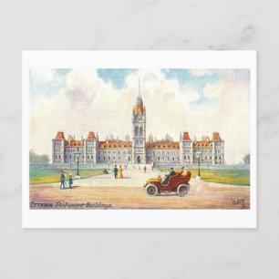 Parlamentsgebäude in Ottawa Vintage-Postkarte Postkarte